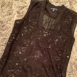 Gap sequined blank tank shell